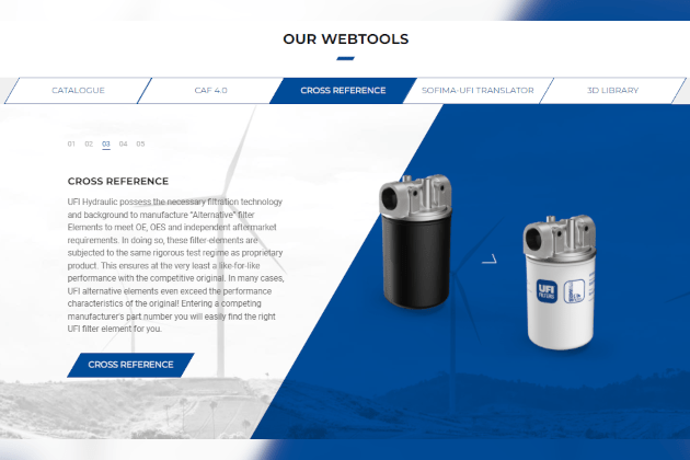 UFI Filters Hydraulics Cross Reference