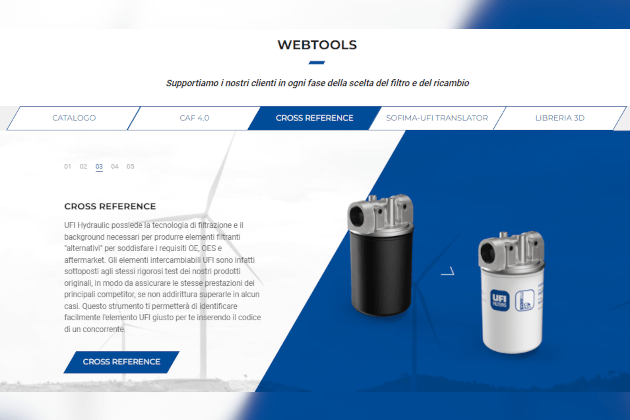 Il cross reference di UFI Filters Hydraulics