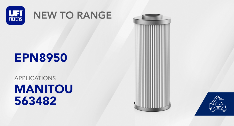 UFI Hydraulics' cross reference includes a filter element for Manitou