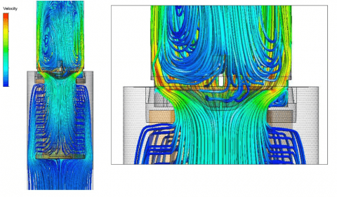 Image showing streamline velocity analysis results - first version