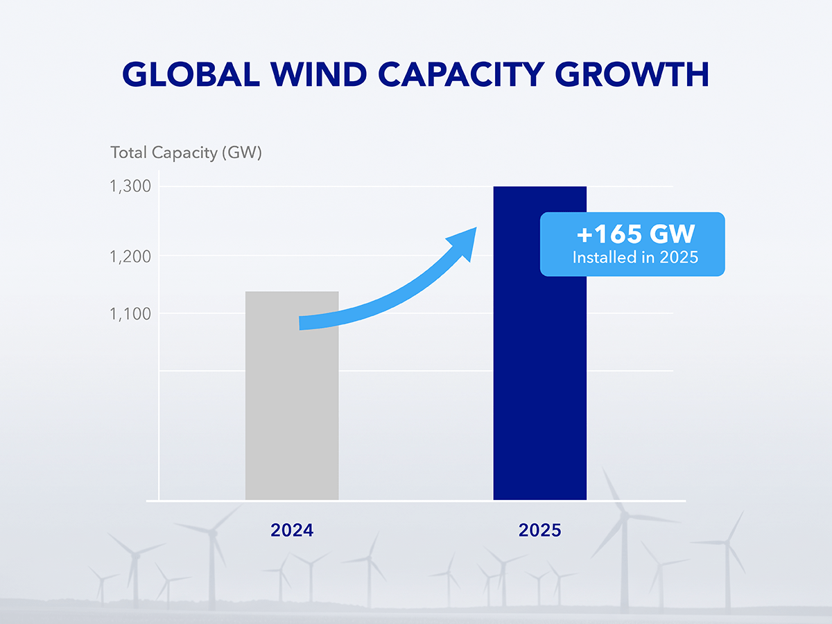 Global wind capacity growth